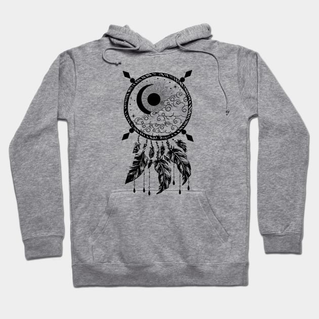 Sun and Moon Dreamcatcher Hoodie by CelestialStudio